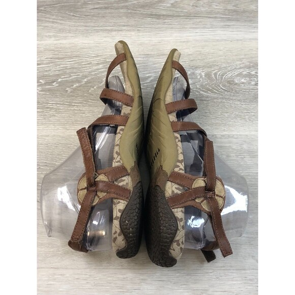 Merrell San Remo Women's US 9 Brown Leather Flat Buckle Open Toe Strappy Sandal - Picture 5 of 7